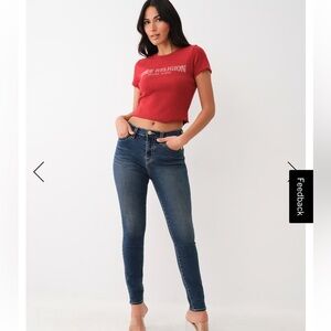 NWT True Religion Halle Big T High Rise Super Skinny Jeans Size 29